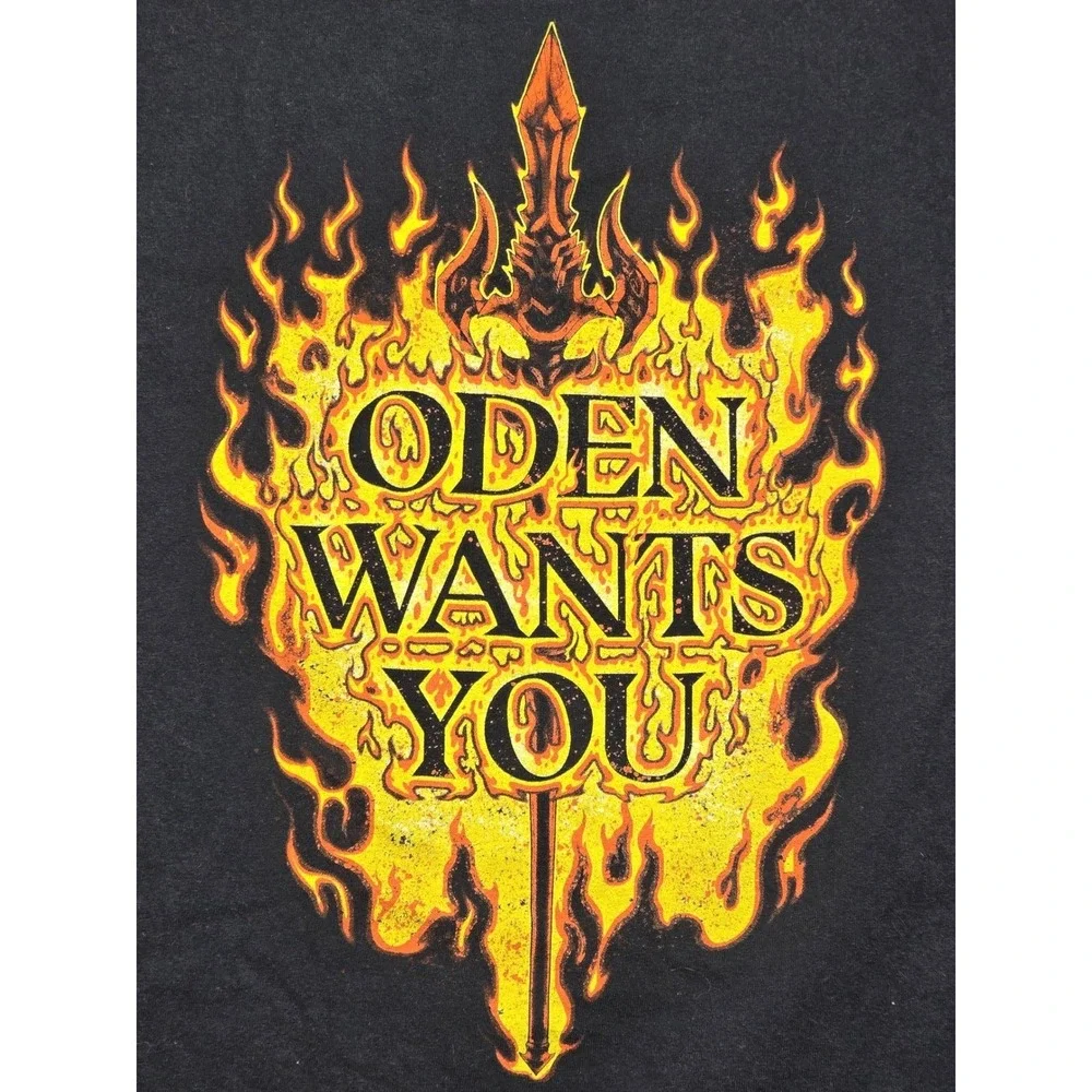 Amon Amarth T-Shirt Large Black Oden‎ Wants You Viking Metal Band Graphic Large